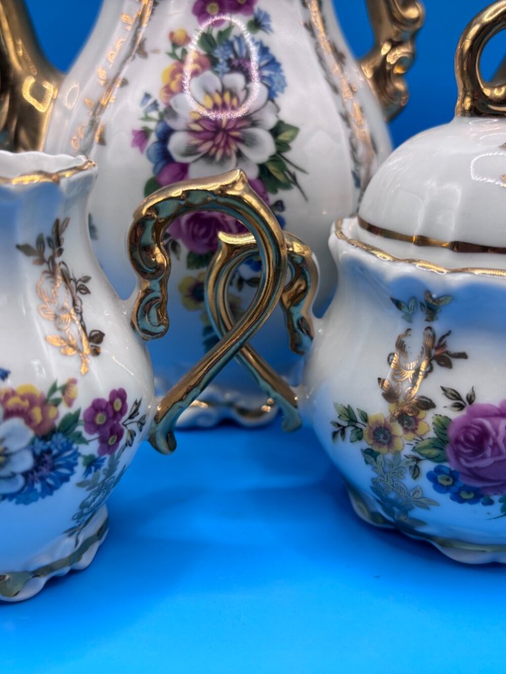 Vintage Gold Luster Barvarian Tea Set - Picture 2 of 11
